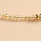 Fortune Jewel 2.5mm Ultra-thin Citrine Tourmaline 14K Gold Filled Copper Beads Prosperity Bracelet