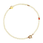 Fortune Jewel 2mm Ultra-thin Citrine 14K Gold Plated Copper Beads Protection Bracelet