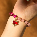 Fortune Jewel Natural Strawberry Quartz Pixiu Love Bracelet