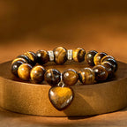 Fortune Jewel Various Crystal Green Aventurine Love Heart Balance Bracelet