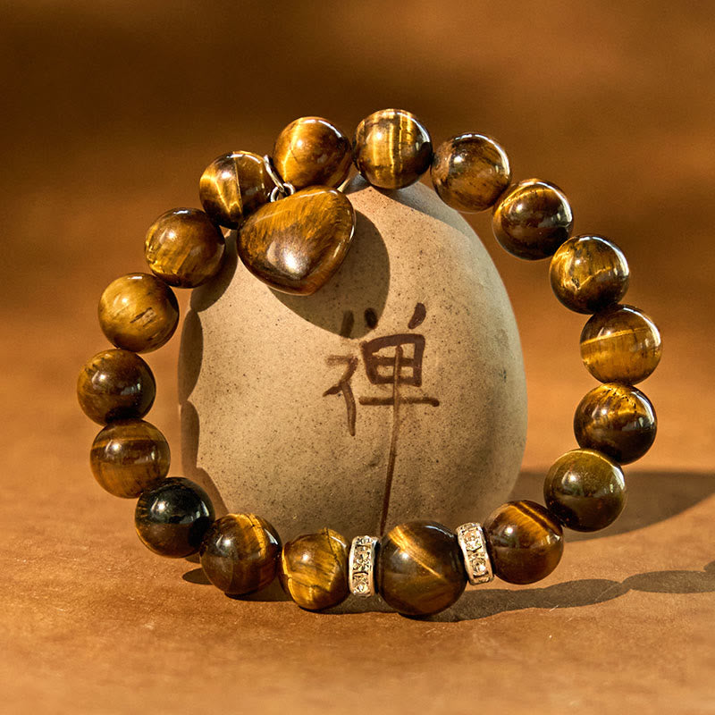 Fortune Jewel Various Crystal Green Aventurine Love Heart Balance Bracelet