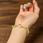 Fortune Jewel Natural Hetian Jade Fu Character Fu Brand Rabbit Abundance Bracelet