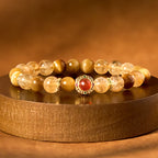 Fortune Jewel Citrine Tiger Eye Red Agate Generosity Bracelet