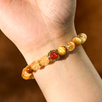 Fortune Jewel Citrine Tiger Eye Red Agate Generosity Bracelet