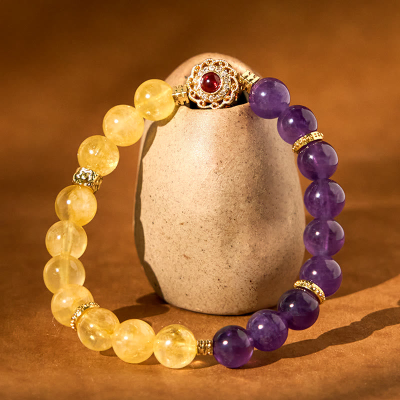 Fortune Jewel Citrine Amethyst Pleasure Bracelet