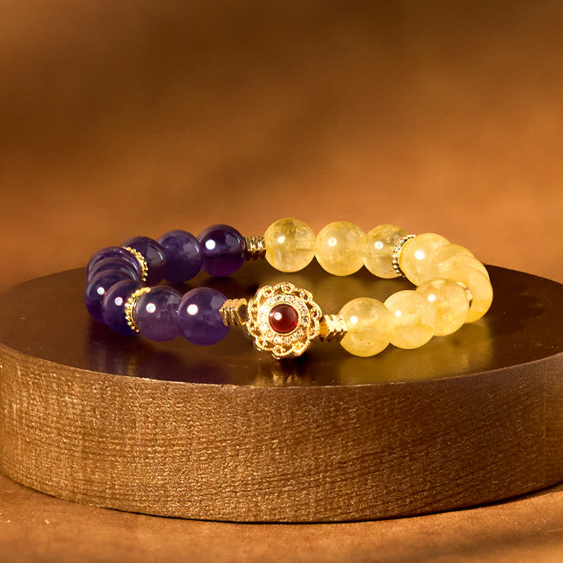 Fortune Jewel Citrine Amethyst Pleasure Bracelet