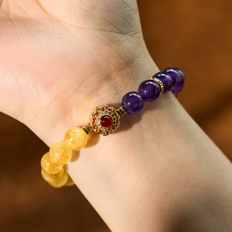 Fortune Jewel Citrine Amethyst Pleasure Bracelet