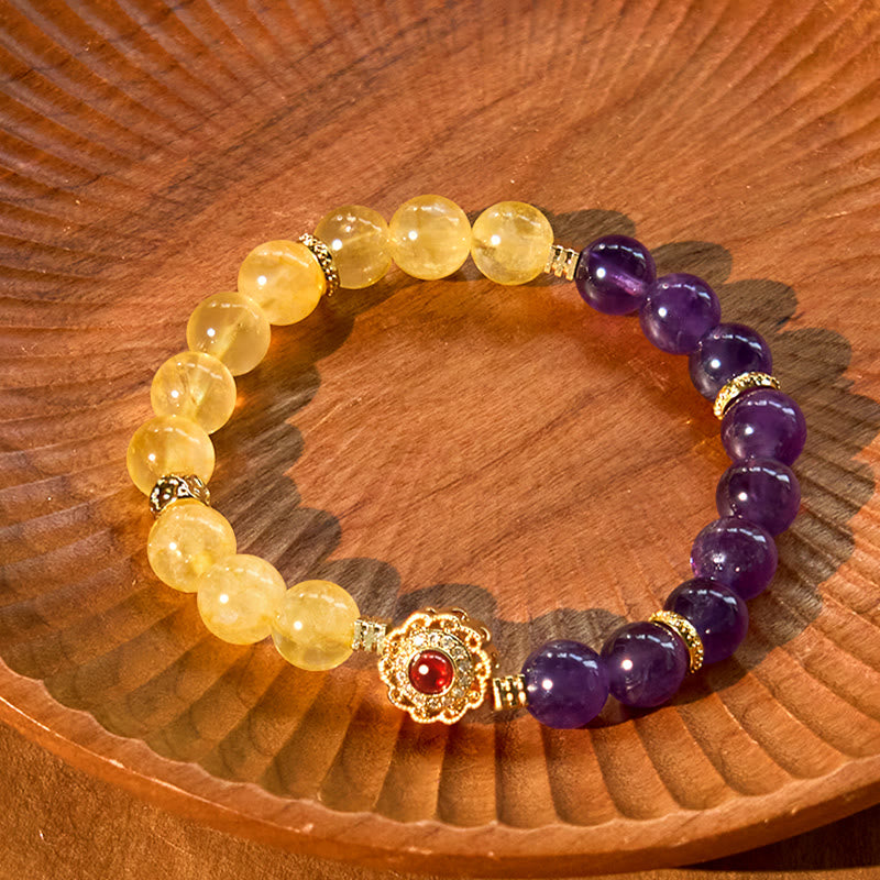 Fortune Jewel Citrine Amethyst Pleasure Bracelet