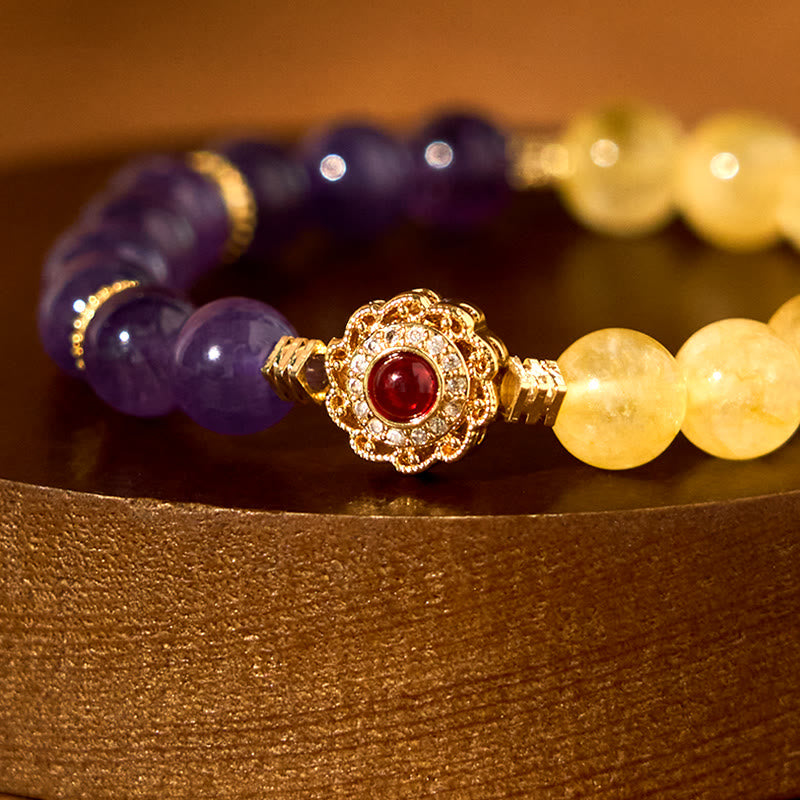 Fortune Jewel Citrine Amethyst Pleasure Bracelet