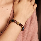 Fortune Jewel Tiger Eye Stone Beads Protection Courage Bracelet