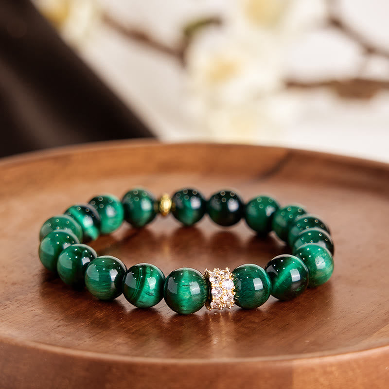 Fortune Jewel Green Tiger Eye Positive Bracelet