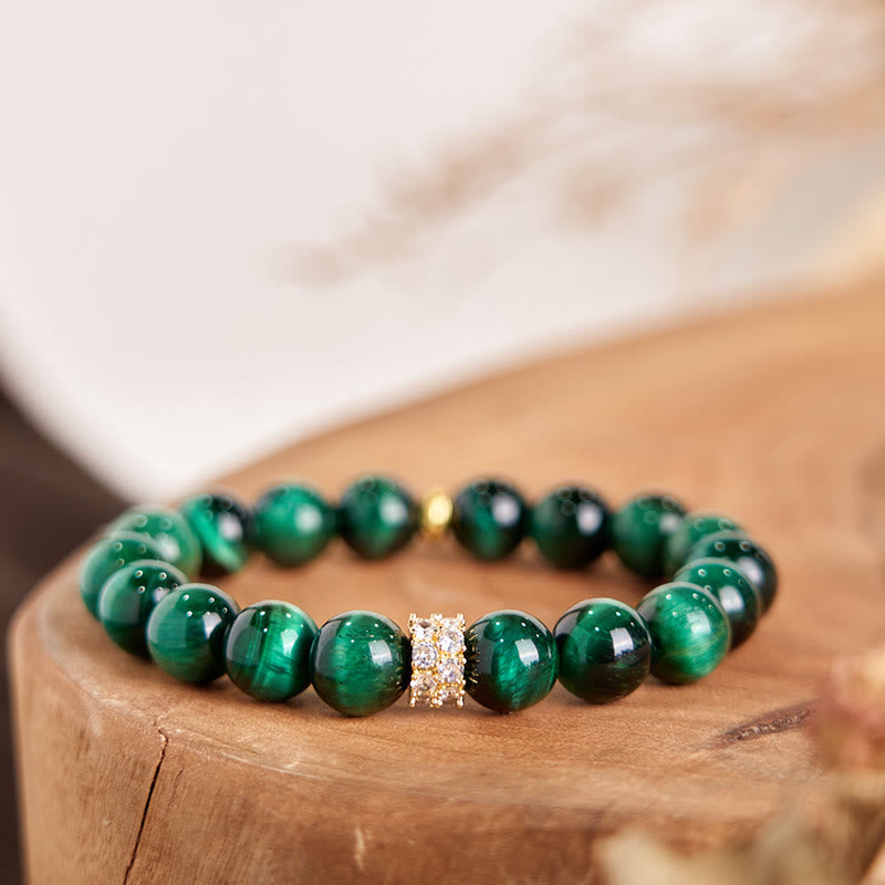 Fortune Jewel Green Tiger Eye Positive Bracelet