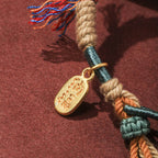 Fortune Jewel Tibetan Hand-woven Colored Rope Adjustable Tassels Nafu Luck Bracelet