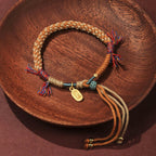 Fortune Jewel Tibetan Hand-woven Colored Rope Adjustable Tassels Nafu Luck Bracelet