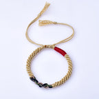 Fortune Jewel Tibetan Hand-rubbed Cotton Rope Luck Bracelet