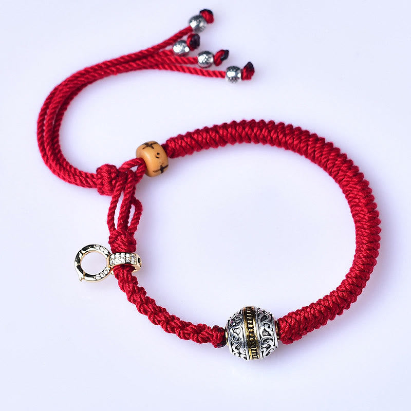 Fortune Jewel Tibetan Red Rope Diamond Knot Luck Braided Bracelet