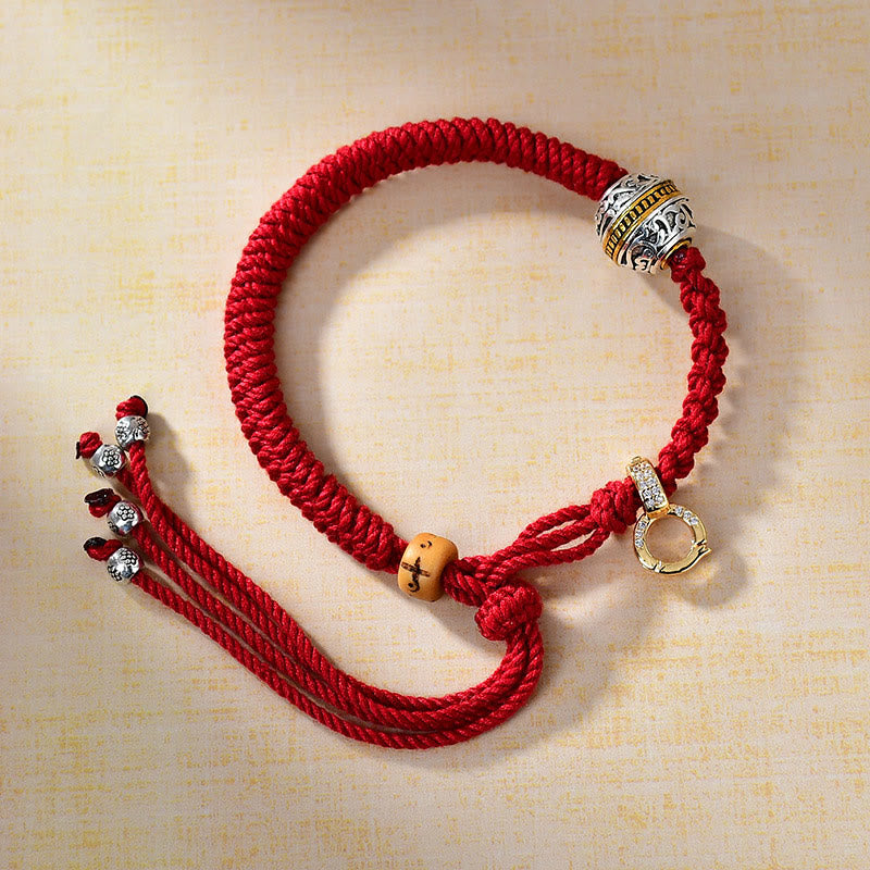 Fortune Jewel Tibetan Red Rope Diamond Knot Luck Braided Bracelet
