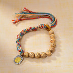 Fortune Jewel Tibetan Colored Rope Bodhi Seed Zakiram Goddess Of Wealth Adjustable Protection Bracelet