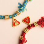 Fortune Jewel Tibetan String Zakiram Goddess Of Wealth Flower Tassel Protection Bracelet