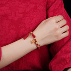 Fortune Jewel Tibetan String Zakiram Goddess Of Wealth Flower Tassel Protection Bracelet