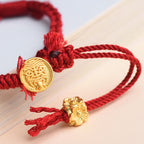 Fortune Jewel Tibetan String Zakiram Goddess Of Wealth Flower Tassel Protection Bracelet