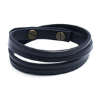Fortune Jewel Vintage Multi-layer Leather Strength Buckle Bracelet