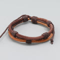 Fortune Jewel Vintage Leather Hand-woven Hemp Rope Strength Bracelet