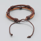 Fortune Jewel Vintage Leather Hand-woven Hemp Rope Strength Bracelet