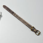 Fortune Jewel Vintage Leather Adjustable Buckle Strengthen Bracelet