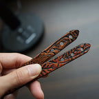 Fortune Jewel Vintage Printed Leather Adjustable Buckle Balance Bracelet