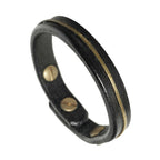 Fortune Jewel Vintage Leather Copper Brass Wire Healing Bangle Bracelet