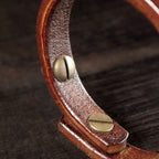 Fortune Jewel Vintage Leather Copper Brass Wire Healing Bangle Bracelet