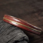 Fortune Jewel Vintage Leather Copper Brass Wire Healing Bangle Bracelet