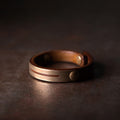 Fortune Jewel Vintage Leather Copper Brass Balance Bangle Bracelet