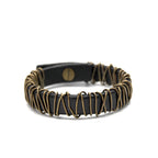 Fortune Jewel Vintage Leather Copper Brass Wire Wrap Balance Bracelet