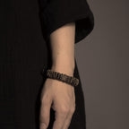 Fortune Jewel Vintage Leather Copper Brass Wire Wrap Balance Bracelet