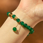Fortune Jewel Year of the Snake Green Agate Citrine Power Bracelet