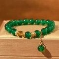 Fortune Jewel Year of the Snake Green Agate Citrine Power Bracelet
