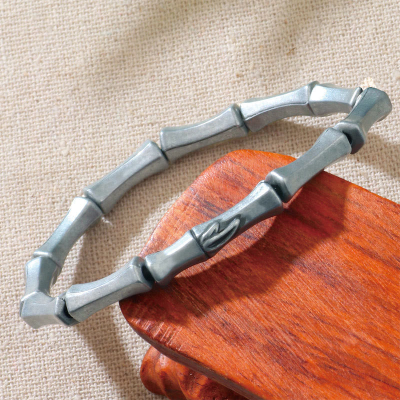 Fortune Jewel Bamboo Pattern Alloy Strength Bracelet