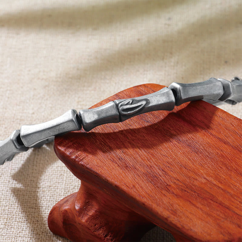 Fortune Jewel Bamboo Pattern Alloy Strength Bracelet