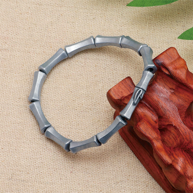 Fortune Jewel Bamboo Pattern Alloy Strength Bracelet
