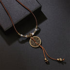 Fortune Jewel Mountain Ghosts Spend Money Bagua Alloy Copper Coin Harmony Necklace Pendant