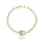 Fortune Jewel 925 Sterling Silver Natural Hetian Jade Peace Buckle Butterfly Zircon Luck Bracelet Necklace Pendant