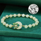 Fortune Jewel 925 Sterling Silver Natural Hetian Jade Peace Buckle Butterfly Zircon Luck Bracelet Necklace Pendant
