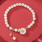 Fortune Jewel 925 Sterling Silver Natural Hetian Jade Osmanthus Flowers Peace Buckle Zircon Luck Bracelet Necklace Pendant
