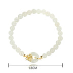 Fortune Jewel 925 Sterling Silver Natural Hetian Jade Autumn Chrysanthemum Peace Buckle Prosperity Bracelet