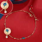 Fortune Jewel 925 Sterling Silver Natural Hetian Jade Auspicious Clouds Abundance Bracelet