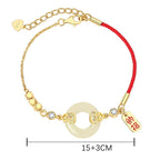 Fortune Jewel 925 Sterling Silver Natural Hetian Jade Gourd Peace Buckle Zircon Luck Bracelet Necklace Pendant Earrings