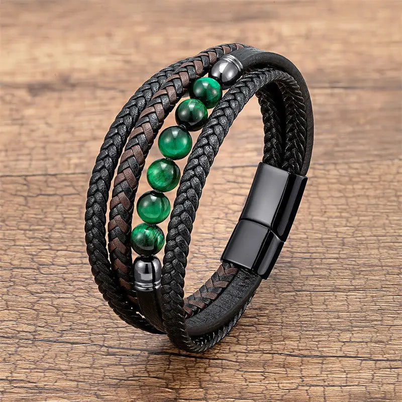 Fortune Jewel "Wishing You Courage and Balance" Green Tiger Eye Bracelet Includes Gift Message Card Fortune Jewel