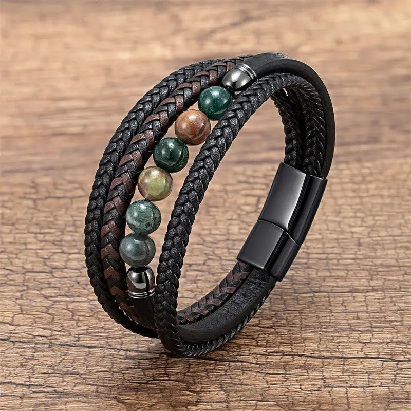 Fortune Jewel "Wishing You Peace and Harmony" Indian Agate Bracelet Includes Gift Message Card Fortune Jewel